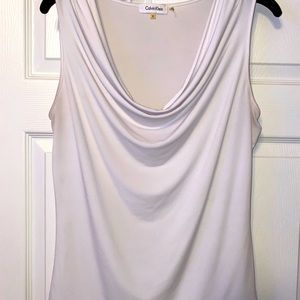 Slouched neck white Blouse